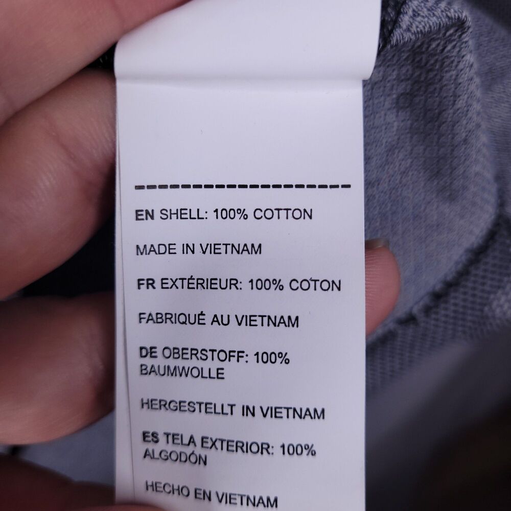 Untuckit Polo Shirt Mens Large Gray Damaschino Diamond Birdseye Long Sleeve - Picture 11 of 12